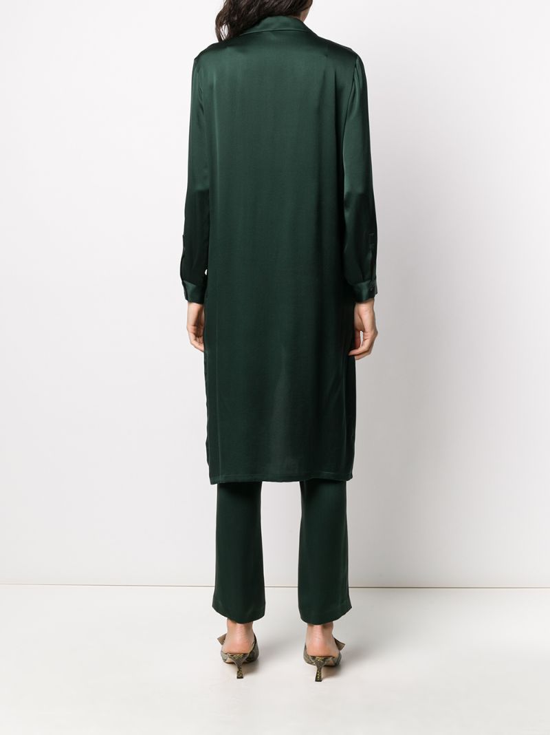 Shop Fabiana Filippi Silk Draped Cardigan In Green