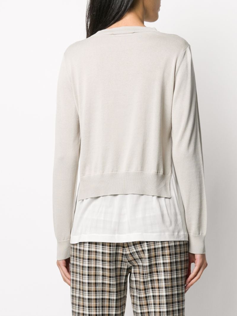 Shop Fabiana Filippi Layered Crew-neck Jumper In Neutrals