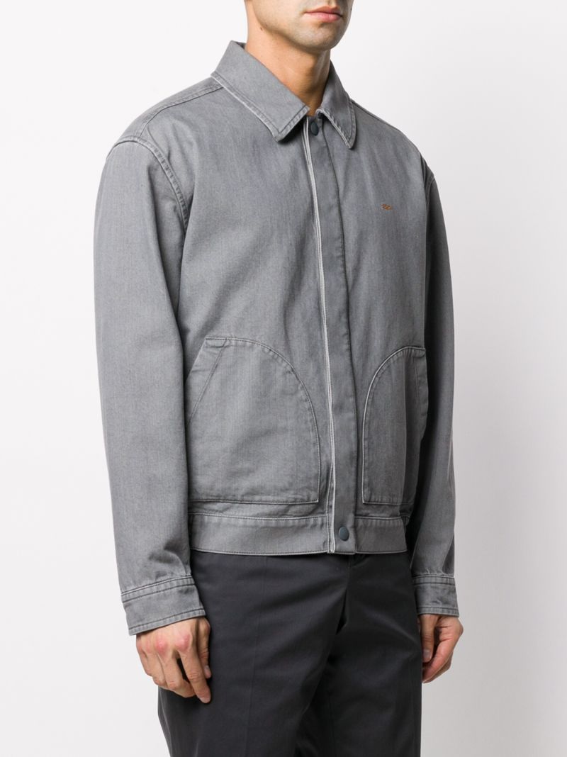 Shop Ermenegildo Zegna Denim Shirt-jacket In Grey