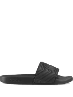 mens gucci matelasse slides