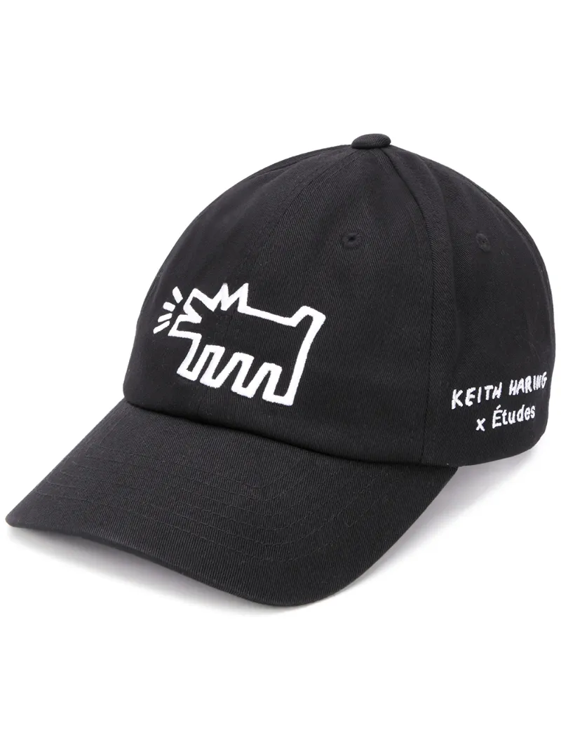 Etudes Studio X Keith Haring Booster Embroidered Cap In Black