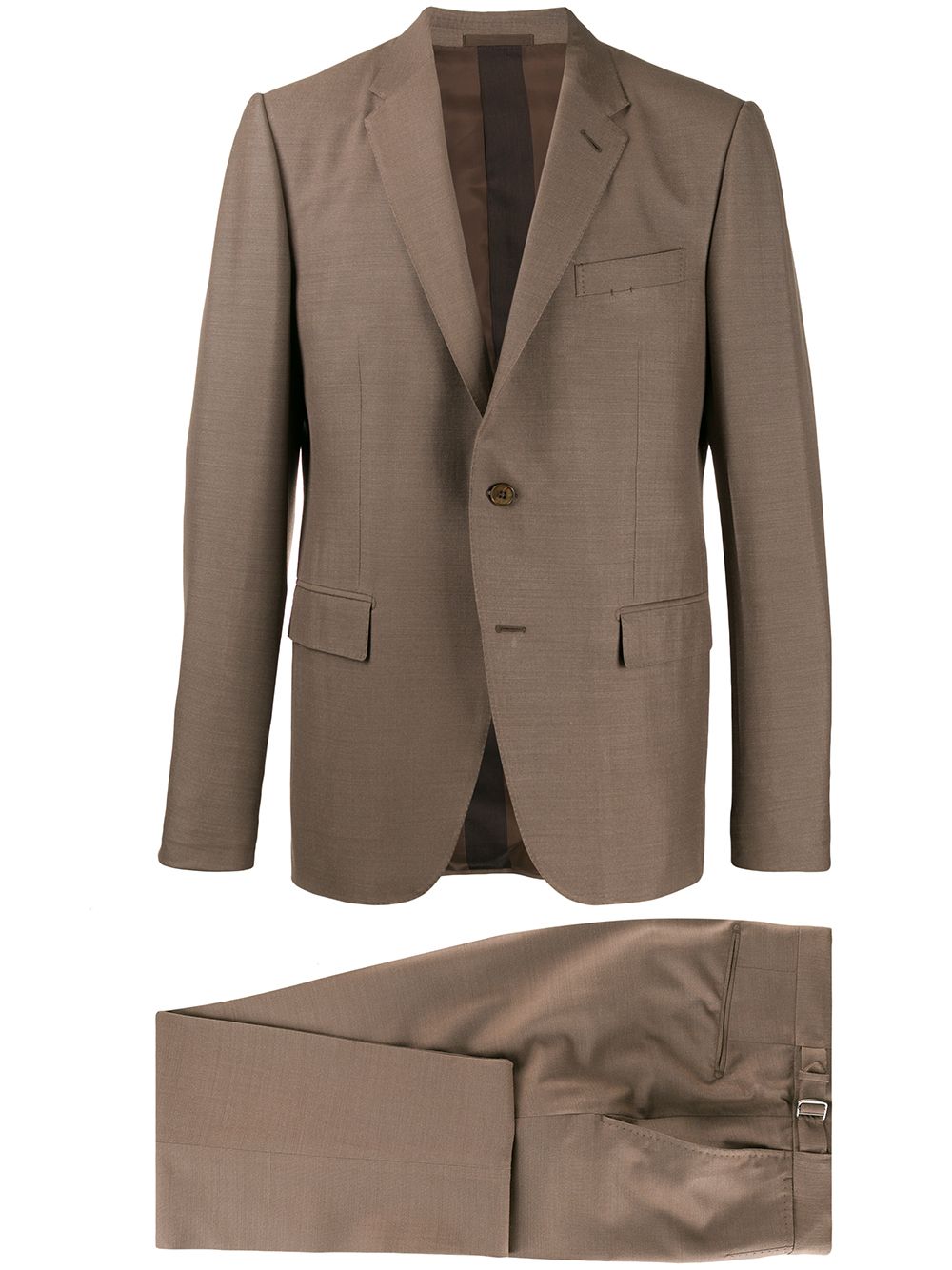 Ermenegildo Zegna Single-breasted Two-piece Suit In Brown