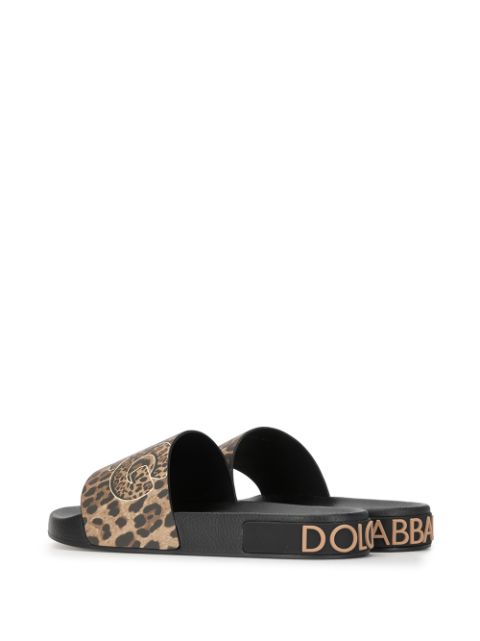 dolce gabbana leopard slides