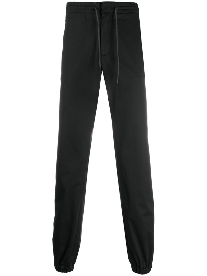 Z Zegna Slim-fit Drawstring Trousers In Black