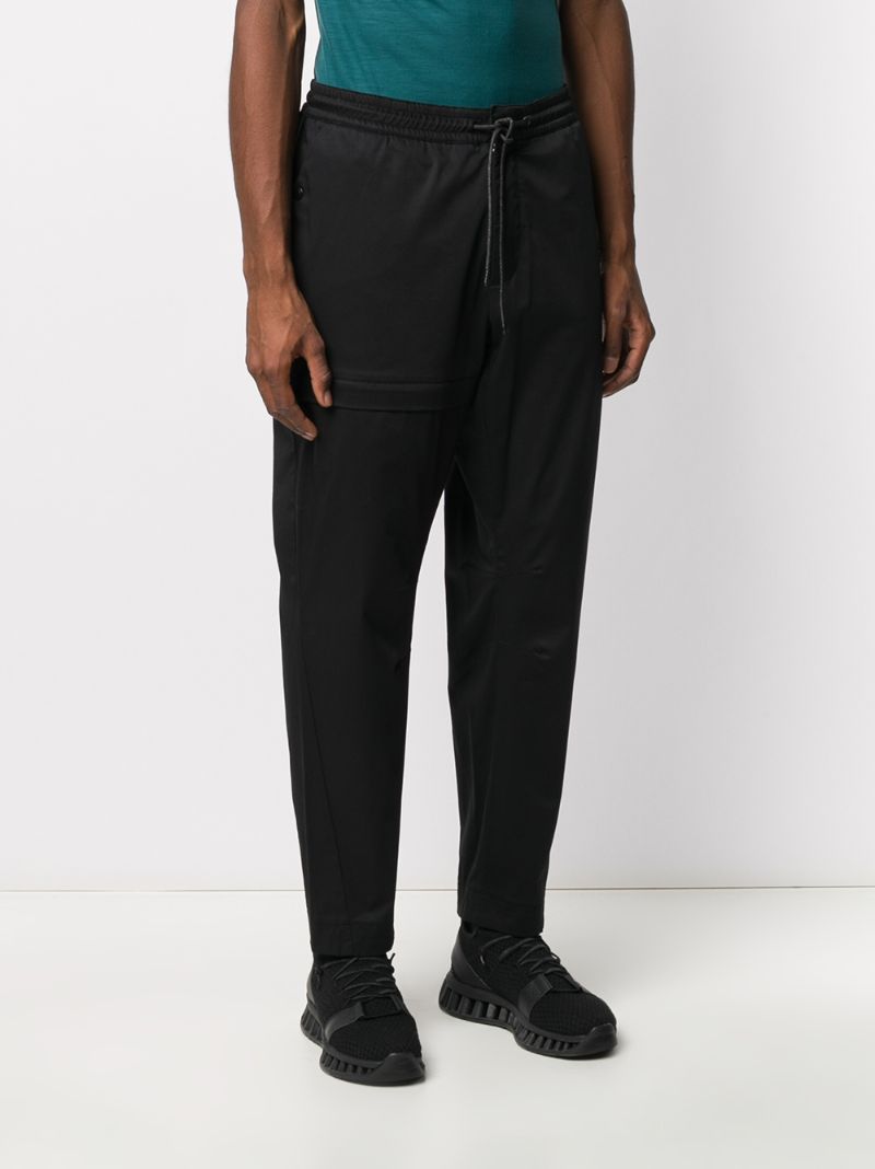 Shop Z Zegna Drawstring Cargo Trousers In Black