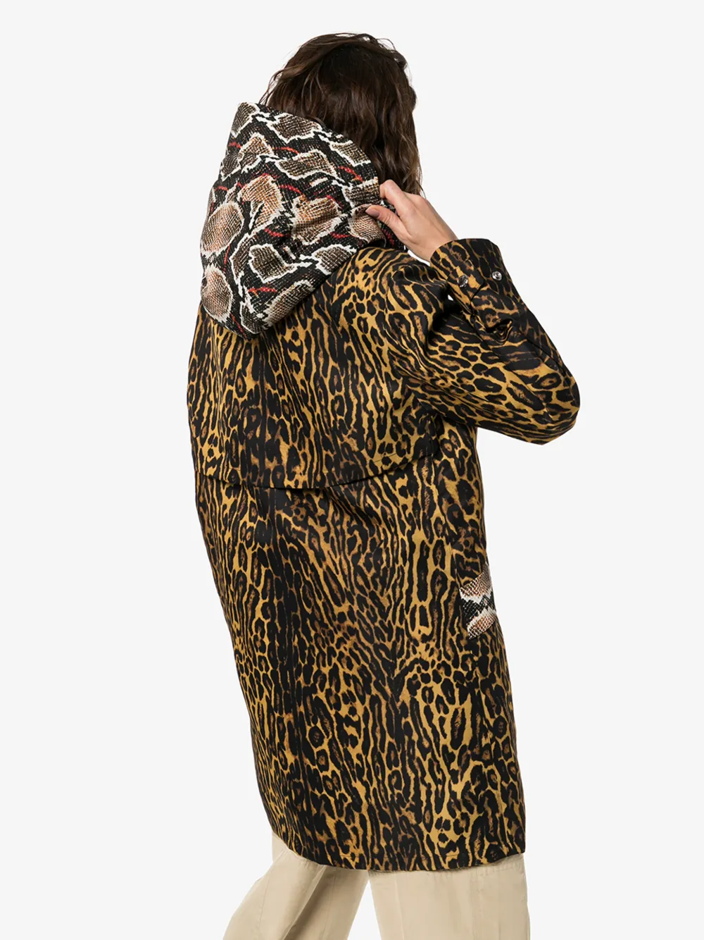 BURBERRY BURBERRY CRAMOND LEOPARD PRINT HOODED PARKA,802274314695922