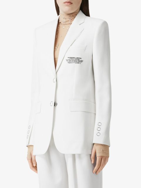 burberry white blazer