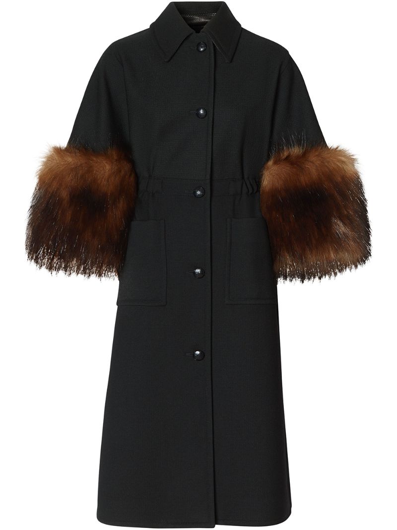 BURBERRY CAPE-STYLE BUTTONED COAT