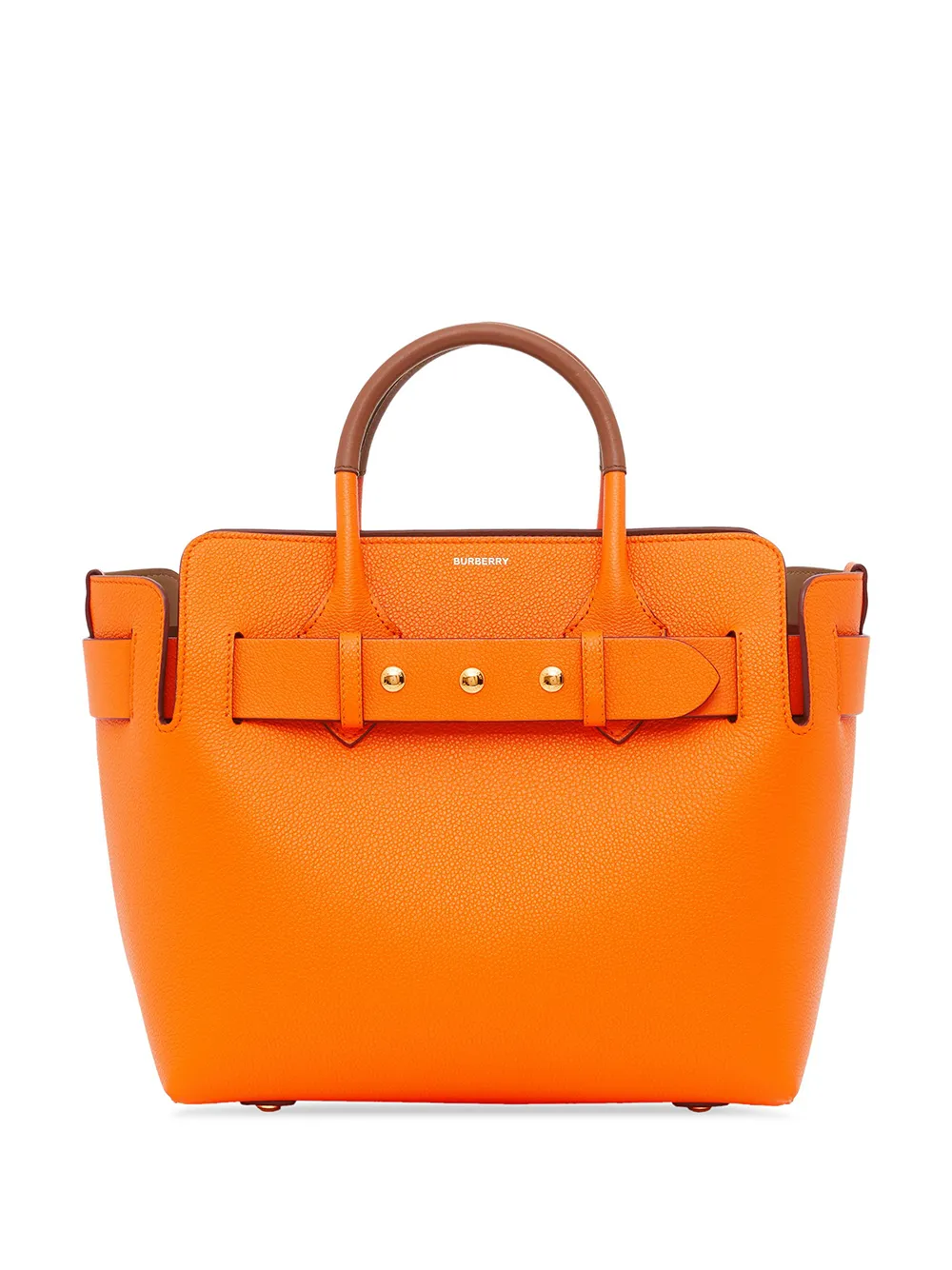 Burberry Small Triple Stud Belt Tote 8023256 Orange | Farfetch