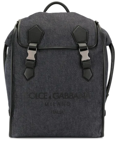 Studio foulard leather bag logo embossed backpack