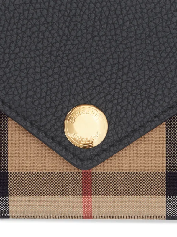 burberry vintage check and leather continental wallet