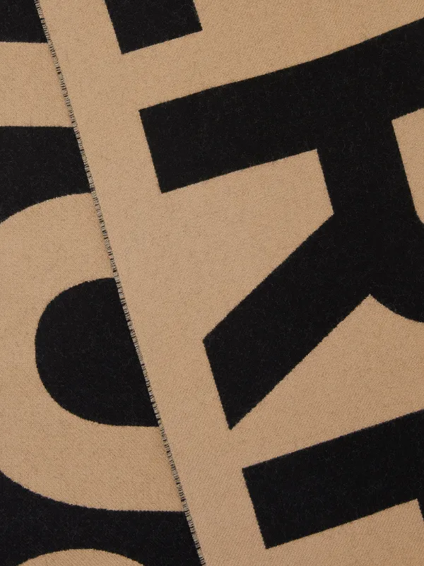 logo wool jacquard scarf burberry