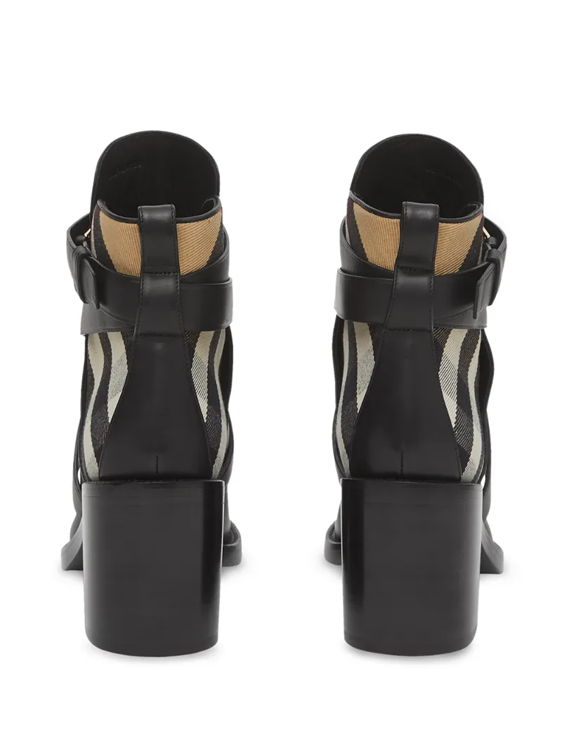 BURBERRY VINTAGE CHECK PANEL ANKLE BOOTS