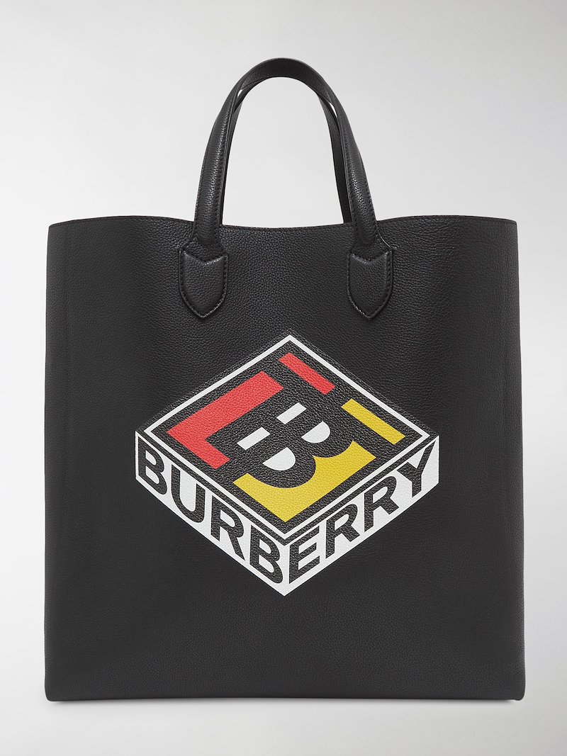 Burberry graphic logo large tote black MODES
