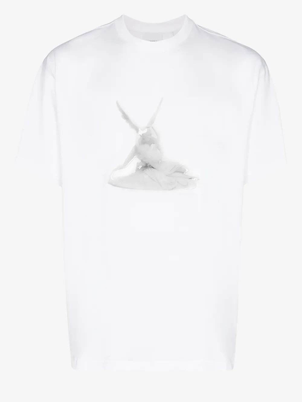 BURBERRY BURBERRY MENS WHITE CUPID PRINT OVERSIZED T-SHIRT,802436514696315