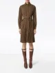 Burberry pleated monogram shirt dress