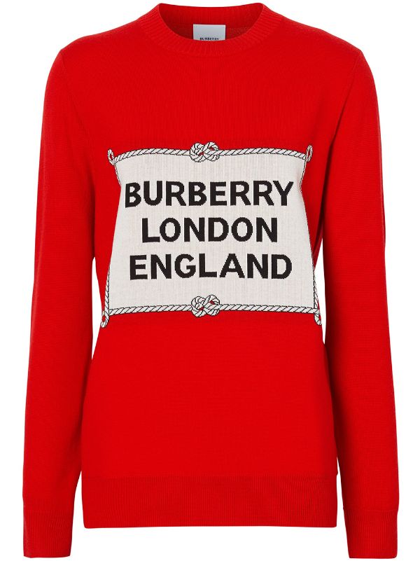 burberry red jumper