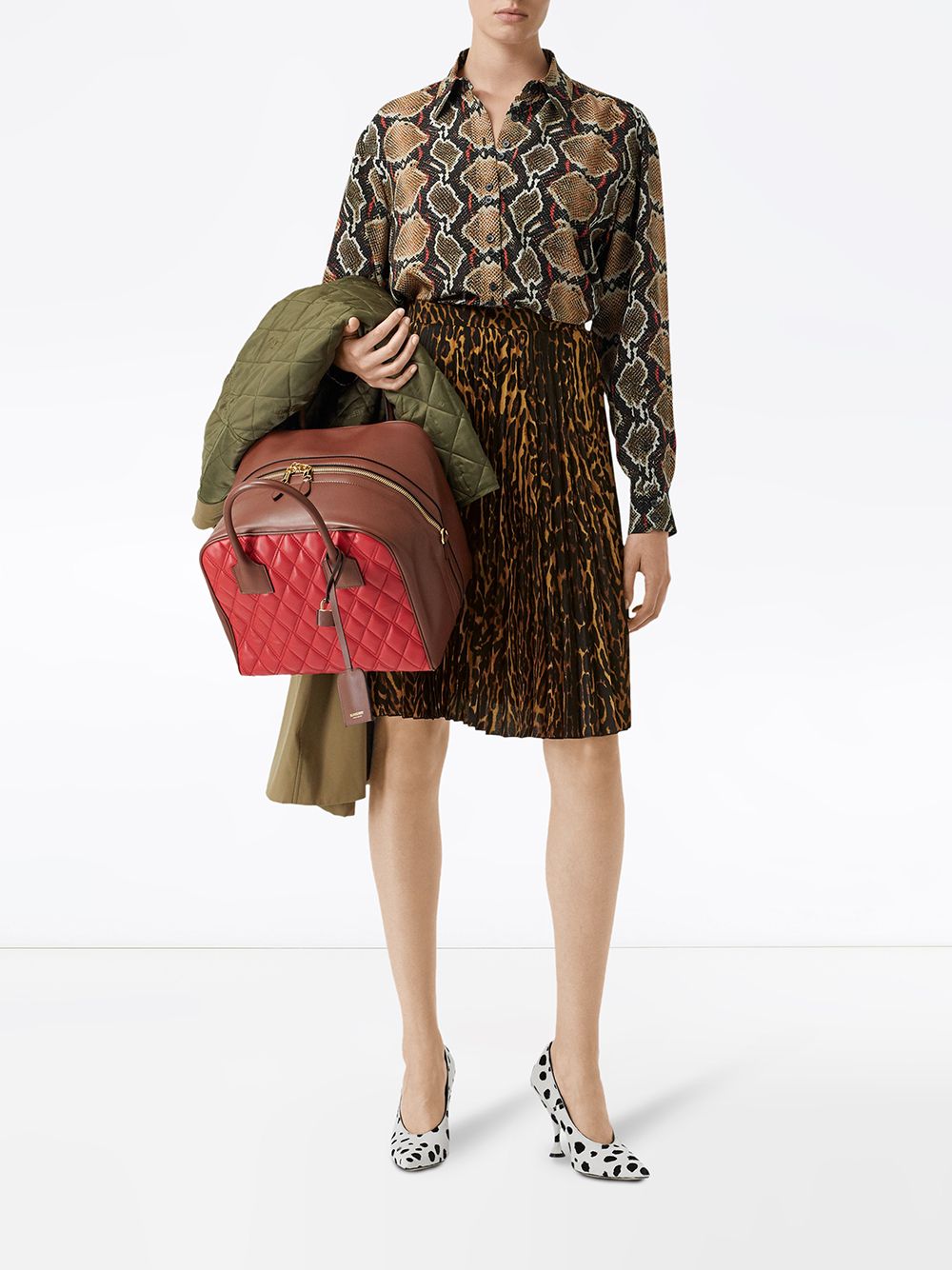Burberry Leopard Print Pleated Skirt - Farfetch