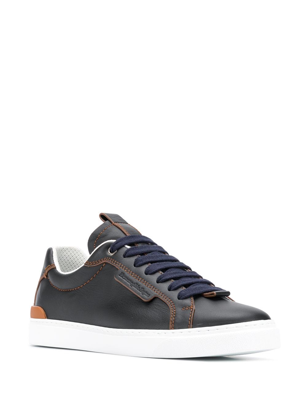 фото Ermenegildo zegna contrast stitching low-top sneakers