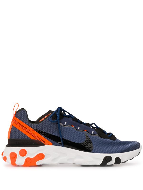 orange Nike React Element 55 sneakers 