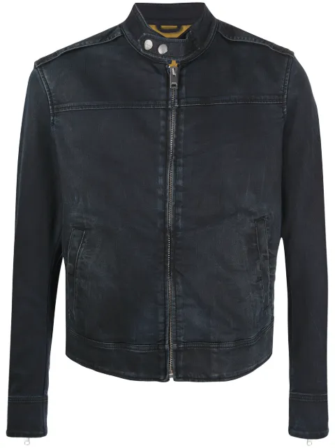 biker style denim jacket