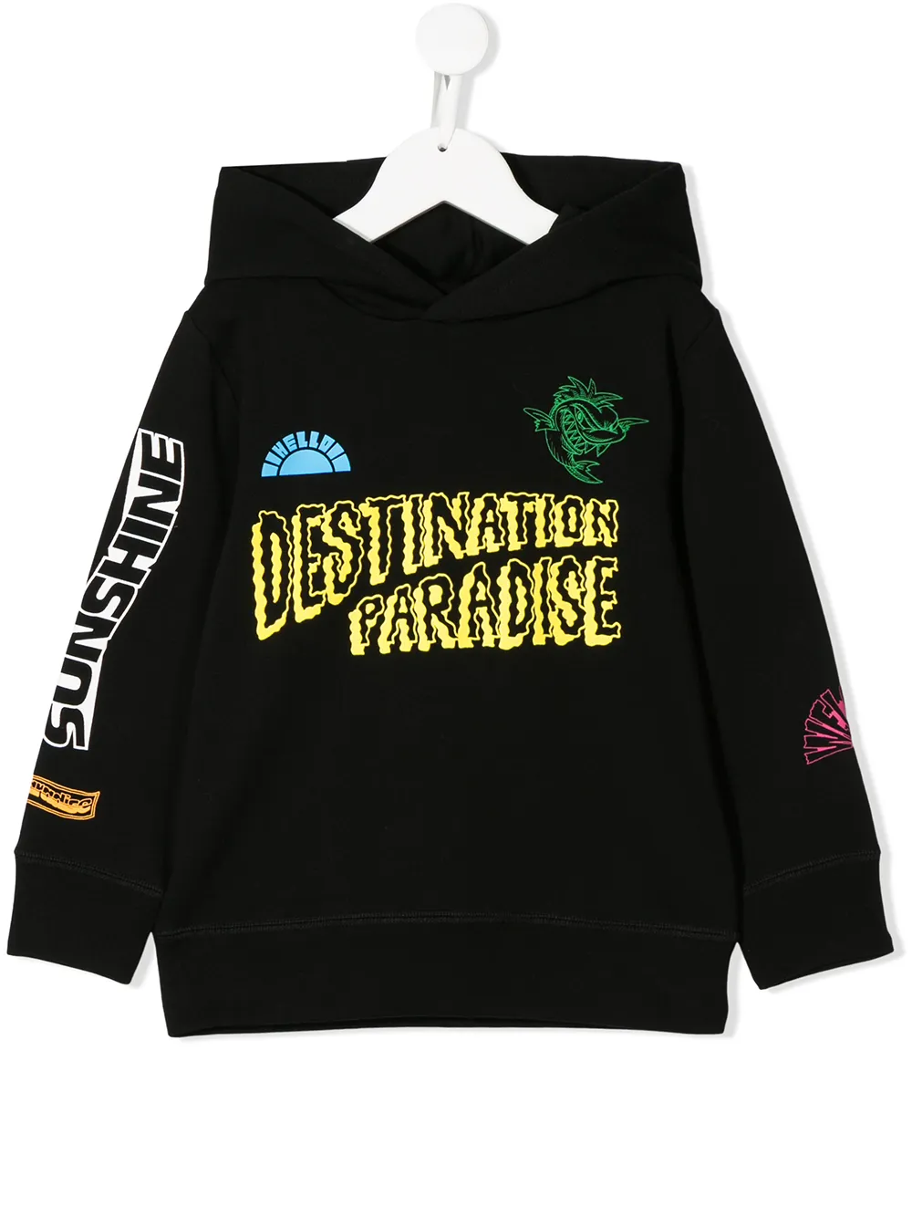 Stella Mccartney Kapuzenpullover Mit Paradies-print In Black