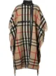Image 1 of Burberry check zip-front cape