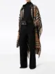 Burberry check zip-front cape