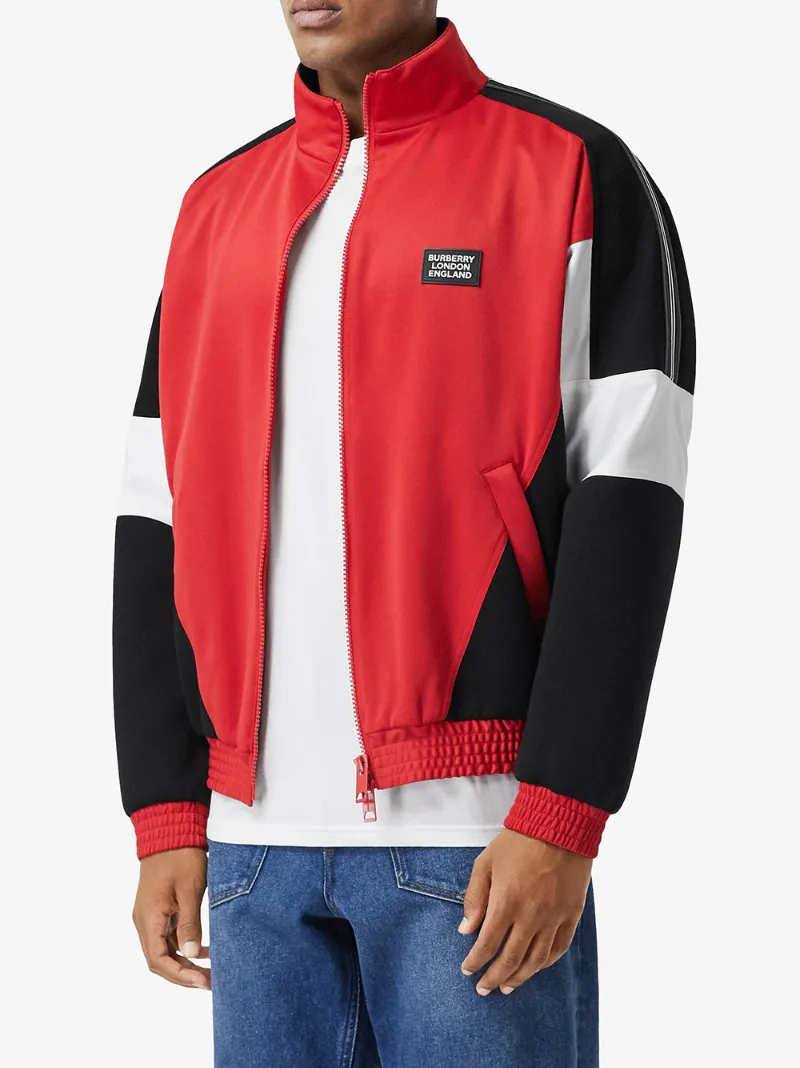 BURBERRY LOGO APPLIQUÉ TRACK JACKET