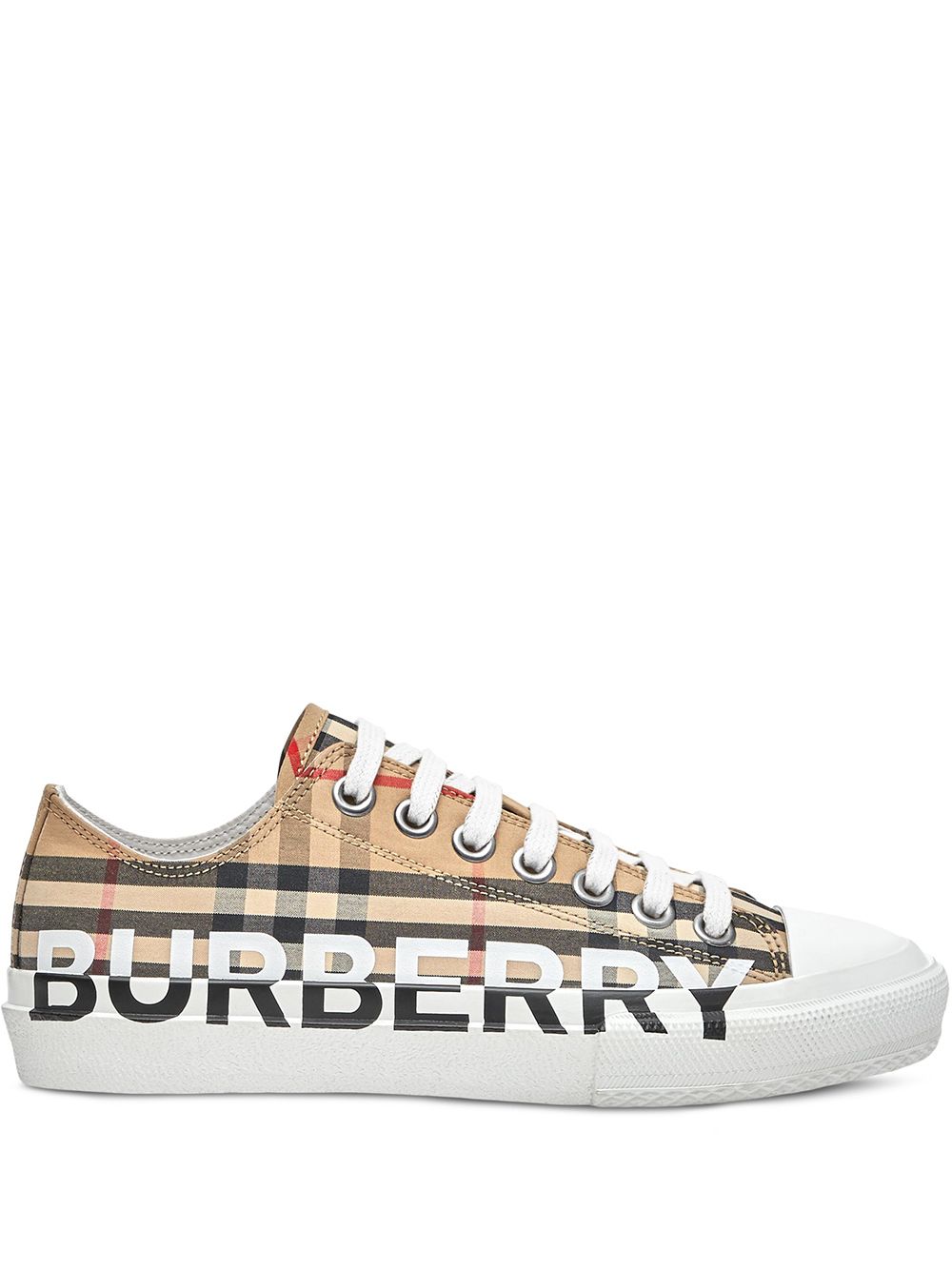 фото Burberry кеды в клетку Vintage Check с логотипом