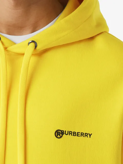 burberry logo applique moletom com capuz