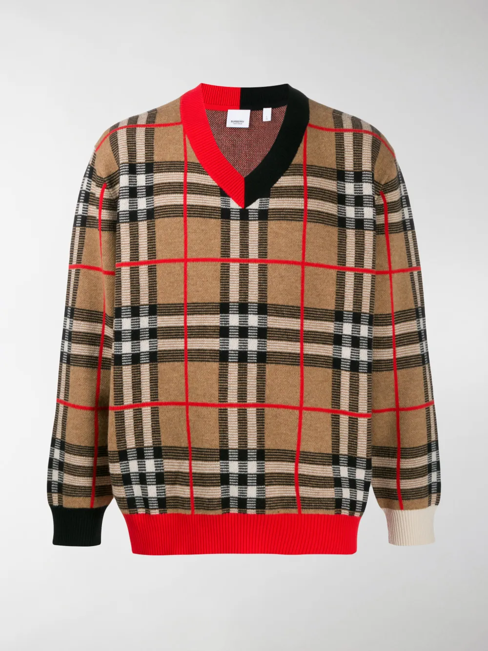 BURBERRY CHECK PATTERN JACQUARD JUMPER,802366414697245