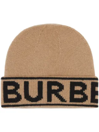 Burberry Logo Intarsia Beanie Neutrals FARFETCH