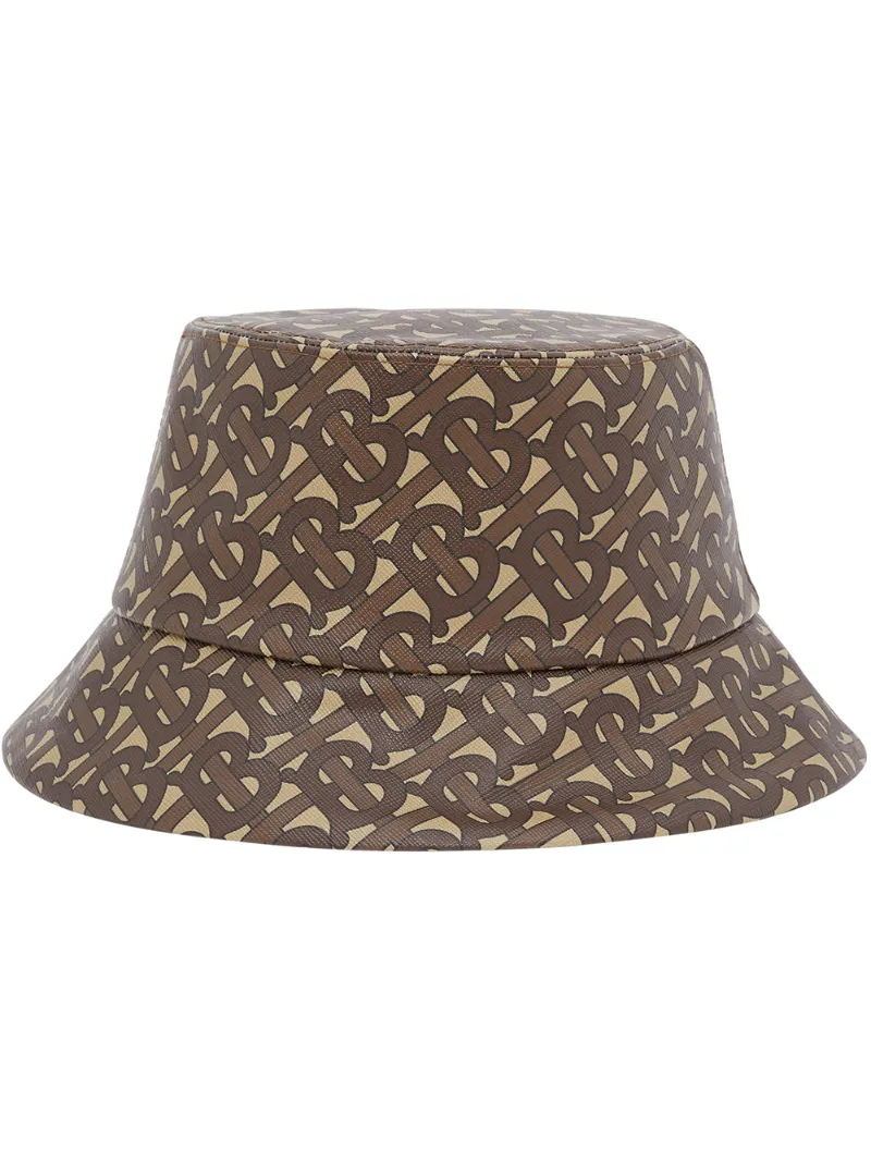 burberry monogram print bucket hat