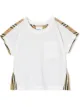الصورة 1 من Burberry Kids تيشيرت مزين بخطوط