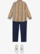 Image 2 of Burberry Kids Icon Stripe poplin shirt