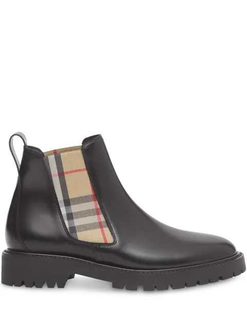 burberry plaid boots