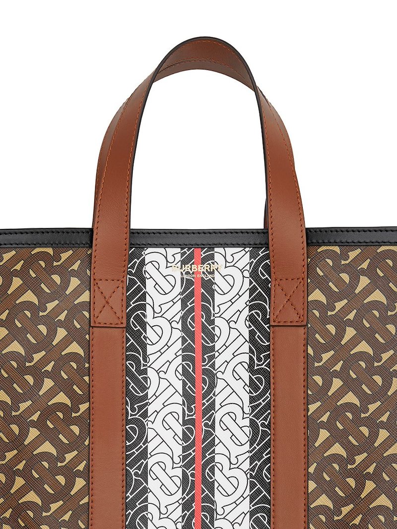 Burberry Monogram Stripe tote bag brown | MODES