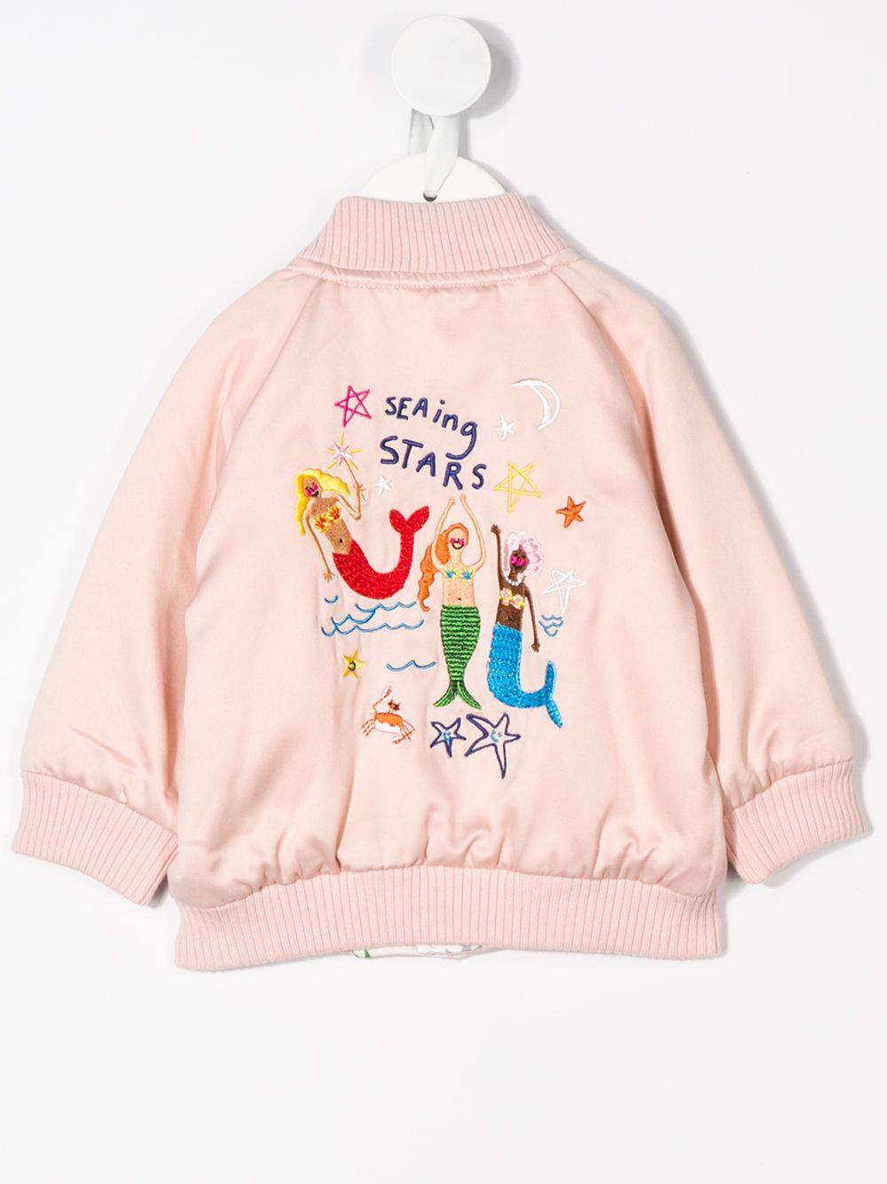 фото Stella mccartney kids mermaid patch bomber jacket