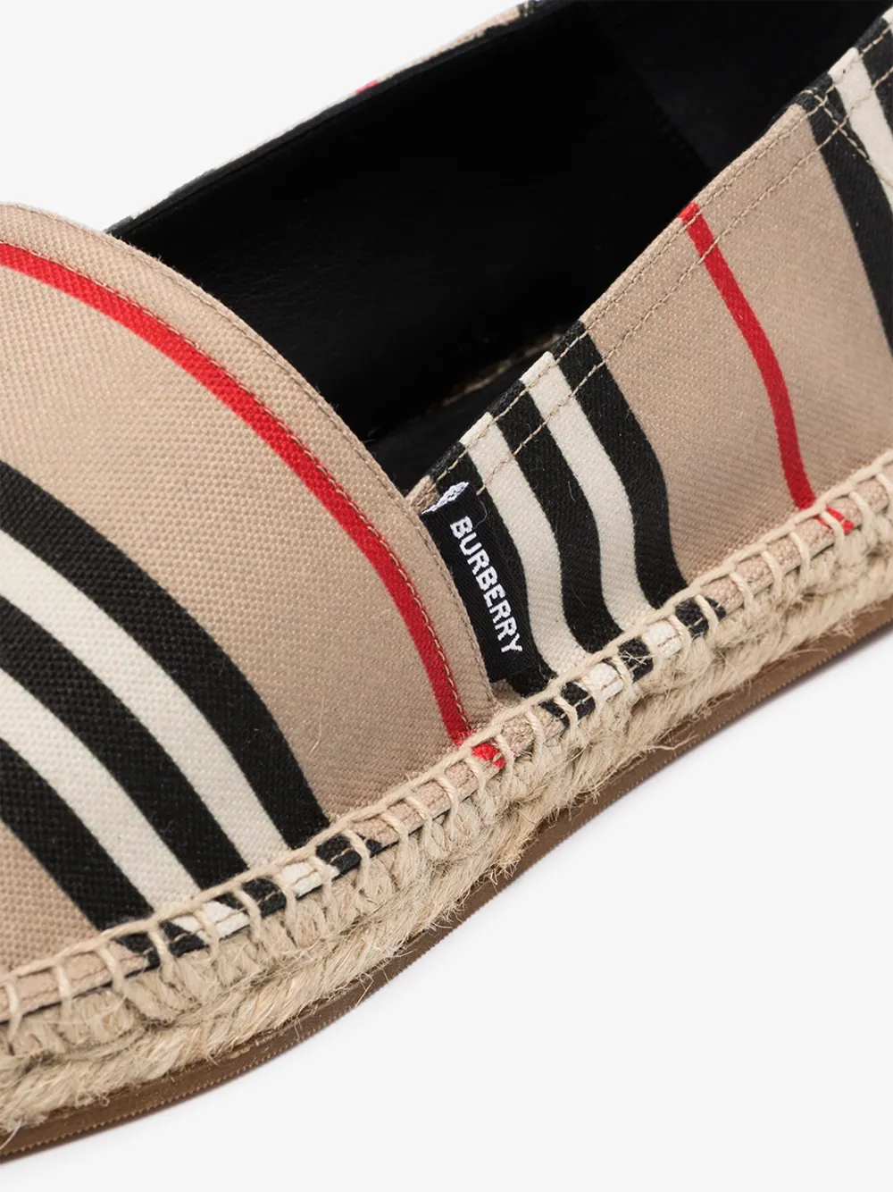 BURBERRY BURBERRY WOMENS NEUTRALS ICON STRIPE ESPADRILLES,802495714697774