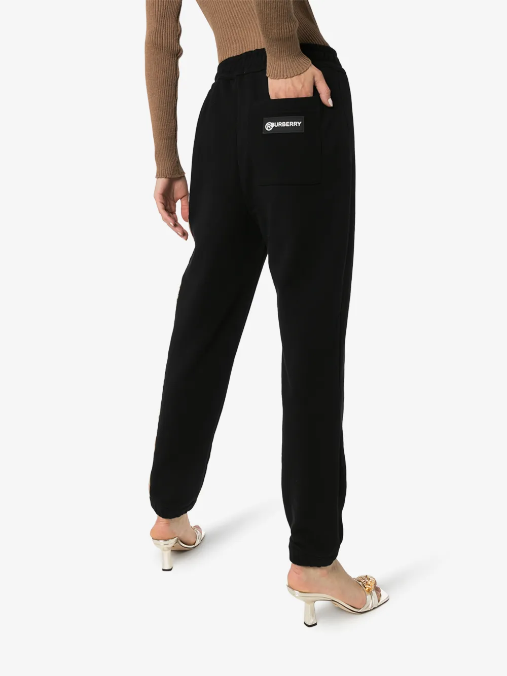 BURBERRY RAINE VINTAGE CHECK PANEL TRACK PANTS,802454114697804
