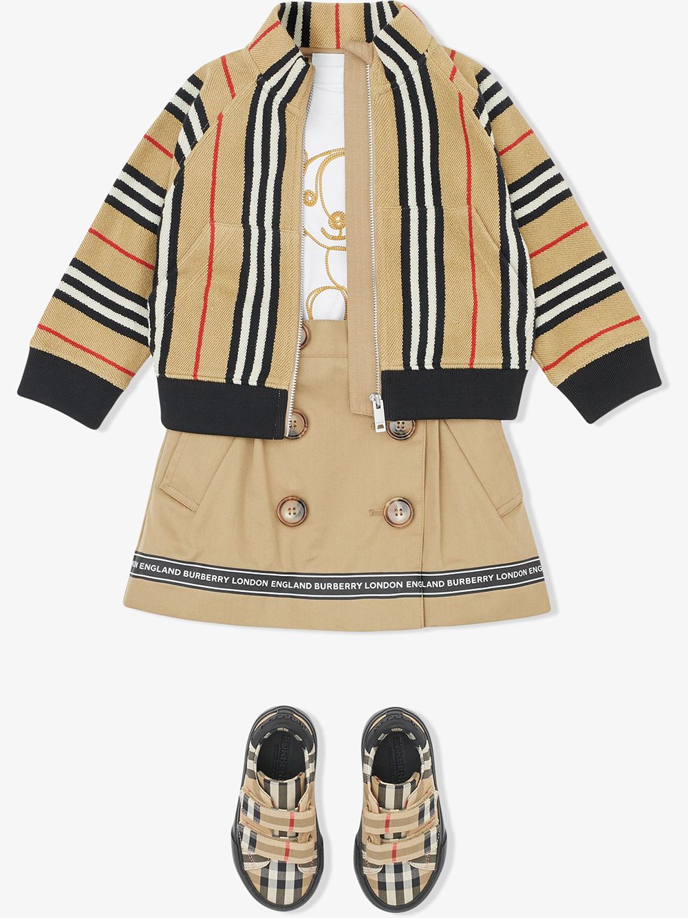 фото Burberry kids толстовка в полоску icon stripe