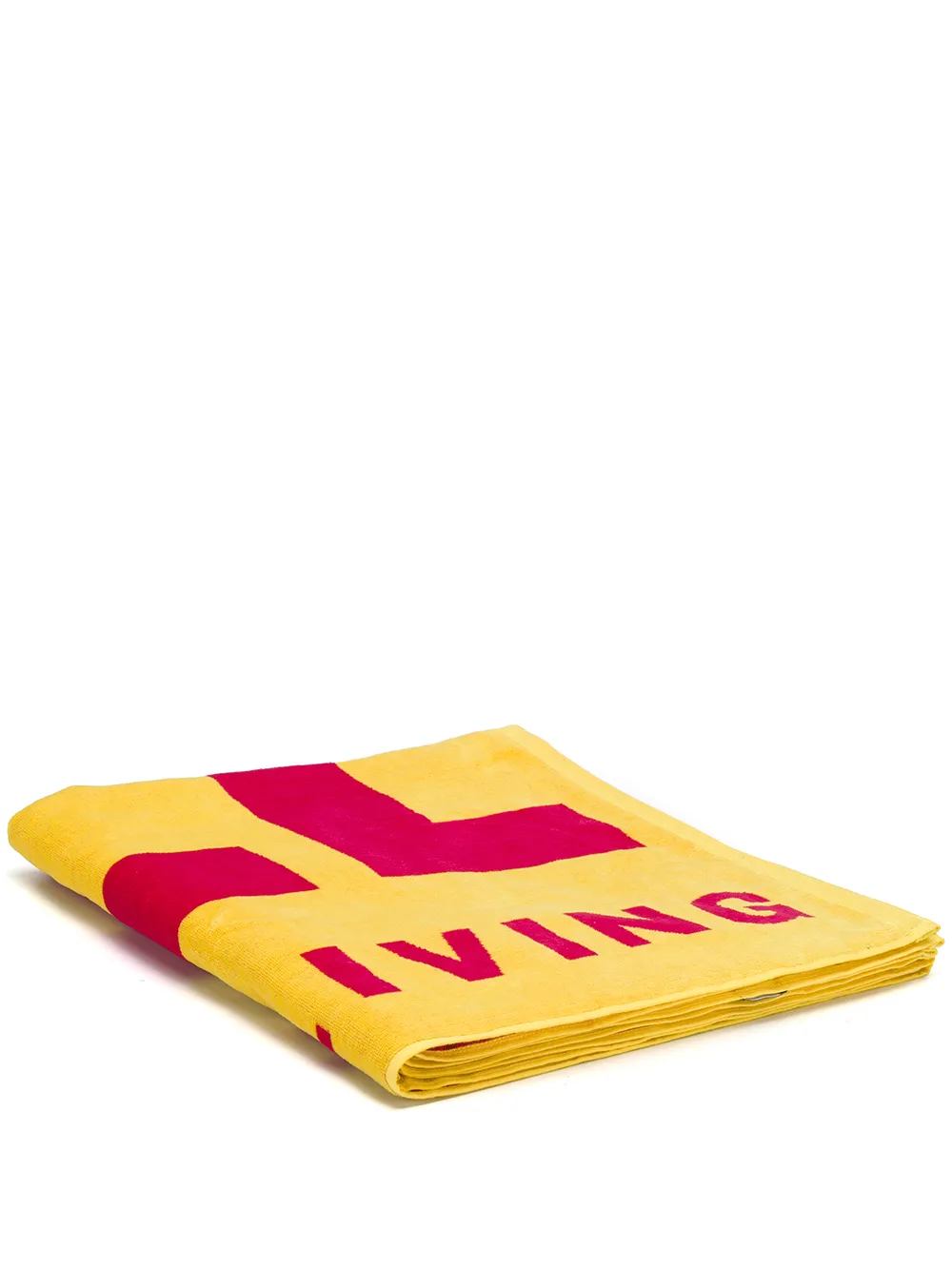 Diesel Logo Print Beach Towel In Yellow