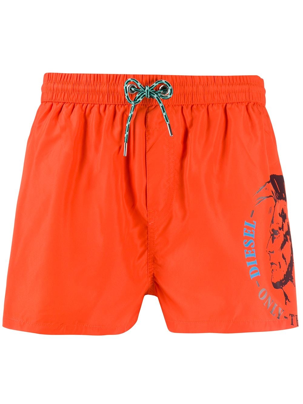 Diesel Mohawk Logo Swim Shorts In Orange