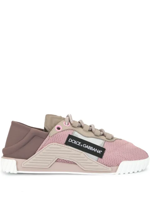 Click to view more detailed imagery on our partner's website Dolce & Gabbana Ns1 Slip On Sneakers In Mixed Materials In Pink