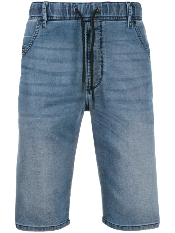 drawstring blue jean shorts