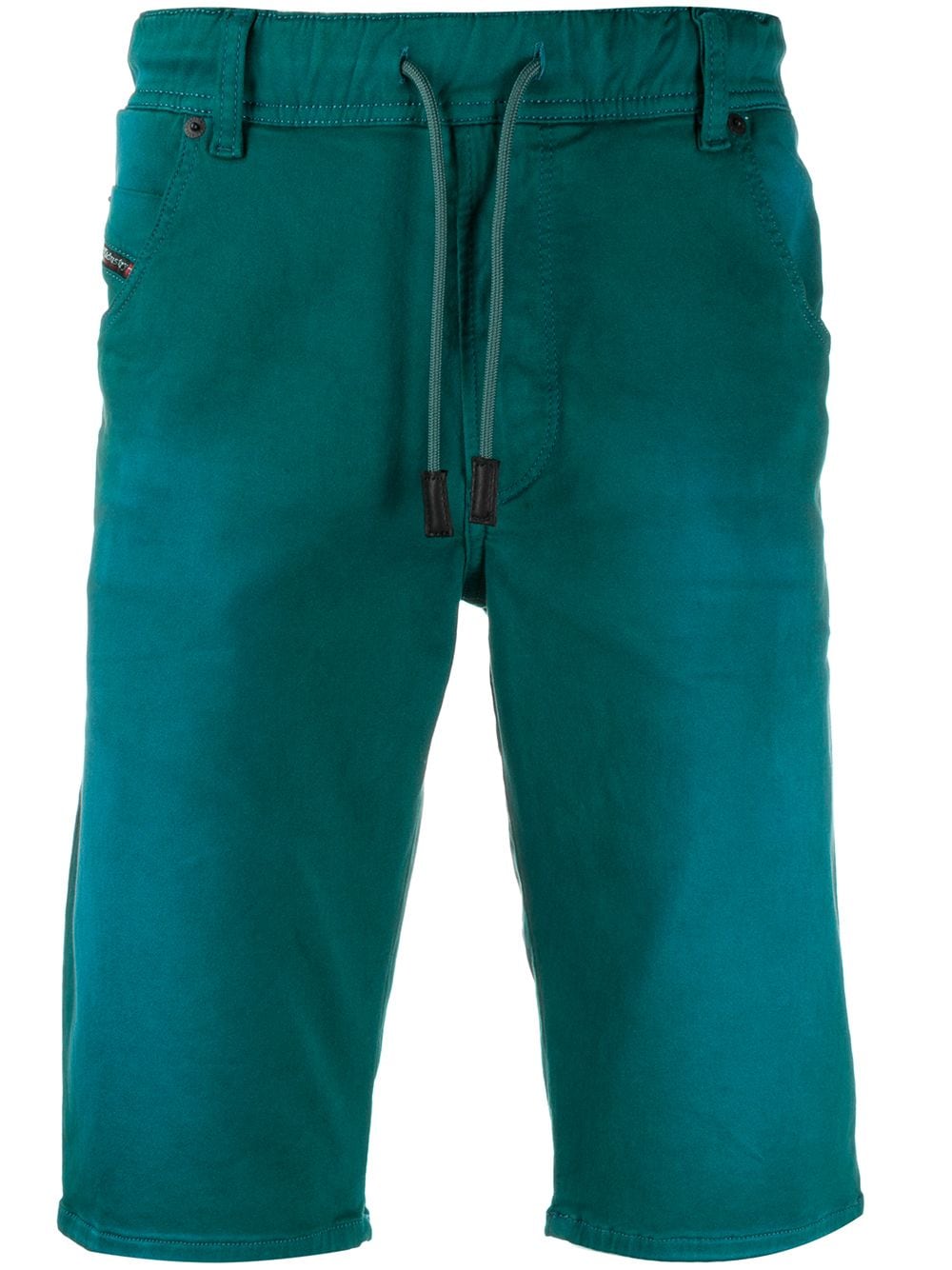 Shop Diesel Dyed Jogger Shorts In Green