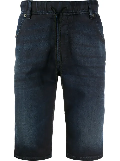 Diesel treated denim shorts