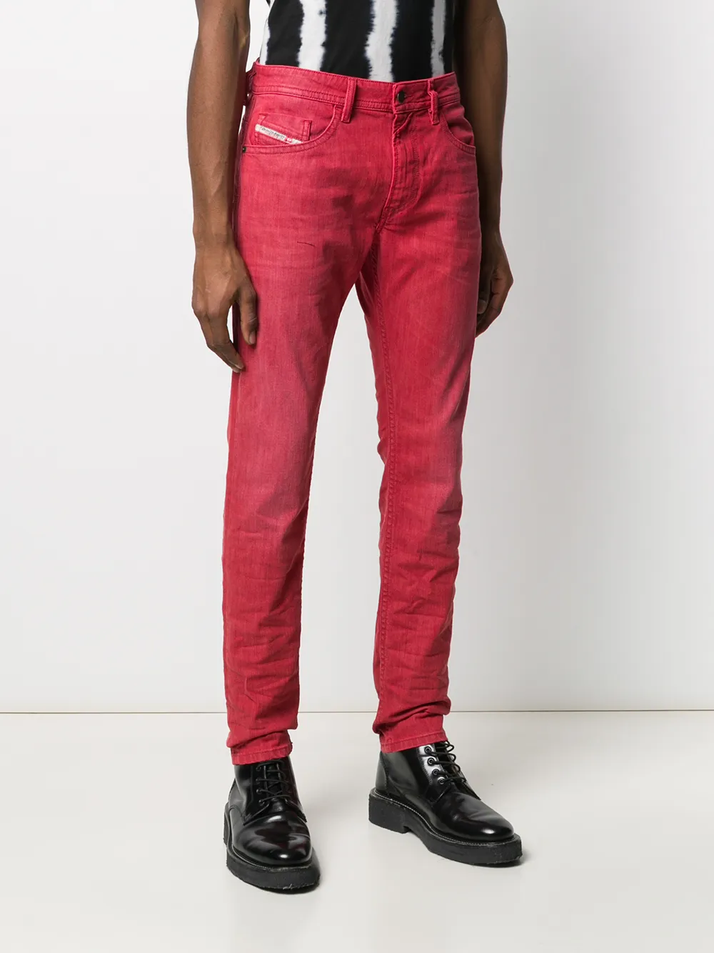  Diesel 'thommer' Skinny Jeans   Rot 