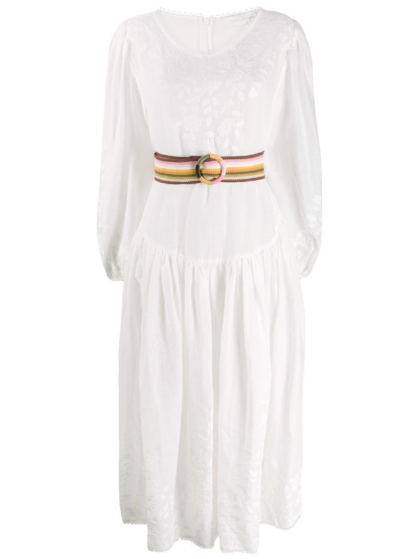 zimmermann white midi dress